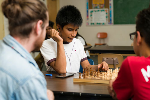 teens at a group